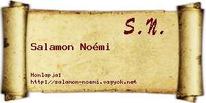 Salamon Noémi névjegykártya